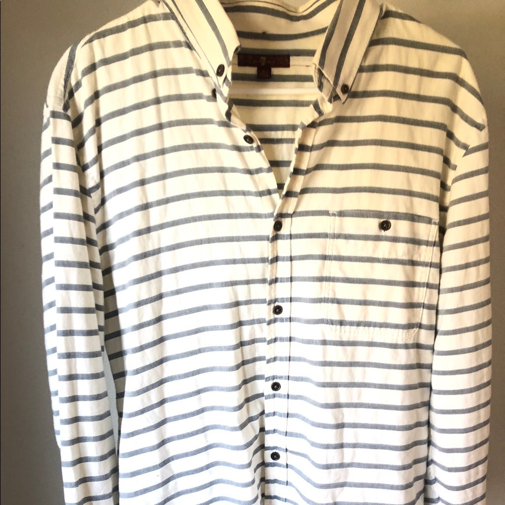 7 For All Mankind Striped Button Down